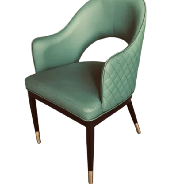 Sage Green Leather Accent Chair
